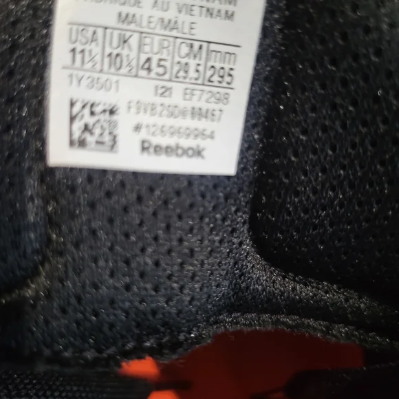 Reebok Nano 10 Men's Black Vivid Orange,White  Athletic Training Shoes - Picture 8 of 8